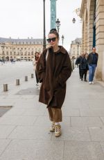LILY COLLINS Out and About in Paris 04/07/2024