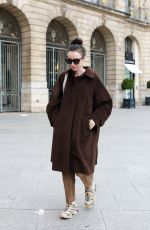 LILY COLLINS Out and About in Paris 04/07/2024