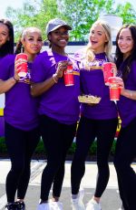 LIVVY DUNNE Celebrates National Championship Win with Her LSU Gymnastics Teammates at Raising Cane