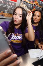 LIVVY DUNNE Celebrates National Championship Win with Her LSU Gymnastics Teammates at Raising Cane