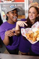 LIVVY DUNNE Celebrates National Championship Win with Her LSU Gymnastics Teammates at Raising Cane