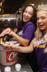 LIVVY DUNNE Celebrates National Championship Win with Her LSU Gymnastics Teammates at Raising Cane