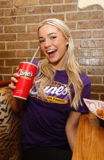 LIVVY DUNNE Celebrates National Championship Win with Her LSU Gymnastics Teammates at Raising Cane
