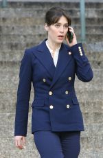 LIZZY CAPLAN on the Set of Zero Day at New York State Supreme Court in New York 04/14/2024