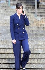 LIZZY CAPLAN on the Set of Zero Day at New York State Supreme Court in New York 04/14/2024