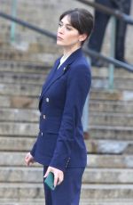 LIZZY CAPLAN on the Set of Zero Day at New York State Supreme Court in New York 04/14/2024