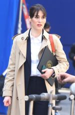 LIZZY CAPLAN on the Set of Zero Day at New York State Supreme Court in New York 04/14/2024
