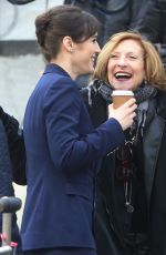 LIZZY CAPLAN on the Set of Zero Day at New York State Supreme Court in New York 04/14/2024