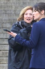 LIZZY CAPLAN on the Set of Zero Day at New York State Supreme Court in New York 04/14/2024