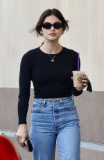 LUCY HALE Out for Coffee in Studio City 03/31/2024