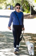 LUCY HALE Out with Her Dogs in Studio City 04/01/2024