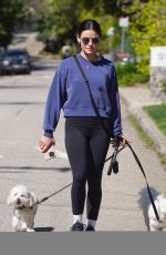 LUCY HALE Out with Her Dogs in Studio City 04/01/2024