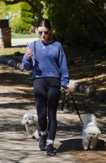 LUCY HALE Out with Her Dogs in Studio City 04/01/2024