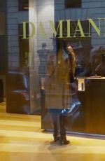 MADALINA GHENEA Out Shopping at Damiani in Milan 04/04/2024