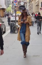 MADALINA GHENEA Out Shopping at Damiani in Milan 04/04/2024