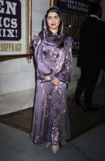 MALALA YOUSAFZAI Arrives at Suffs the Musical Opening Night at Music Box Theatre in New York 014/18/2024