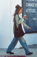 MALIA OBAMA Out for Coffee Before Acting Class in Culver City 04/04/2024