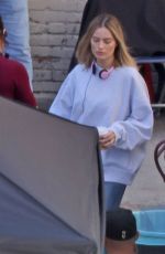 MARGOT ROBBIE on the Set of A Big Bold Beautiful Journey in Los Angeles 04/18/2024