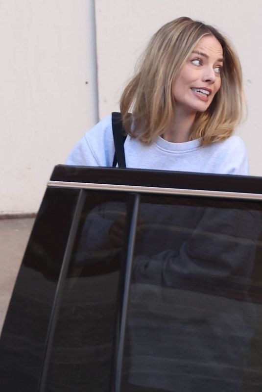 MARGOT ROBBIE on the Set of A Big Bold Beautiful Journey in Los Angeles 04/18/2024