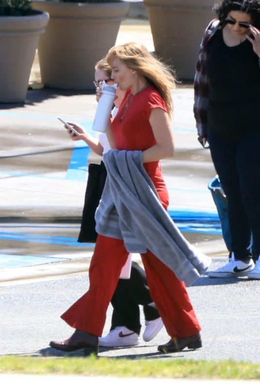 MARGOT ROBBIE on the Set of Big Bold Beautiful Journey in Los Angeles 04/10/2024