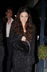 MARISA ABELA and Jamie Bogyo with Eddie Marsan and Friends Arrives at Caviar Kaspia in Paris 04/23/2024