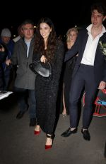 MARISA ABELA and Jamie Bogyo with Eddie Marsan and Friends Arrives at Caviar Kaspia in Paris 04/23/2024
