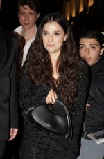 MARISA ABELA and Jamie Bogyo with Eddie Marsan and Friends Arrives at Caviar Kaspia in Paris 04/23/2024