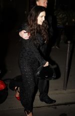 MARISA ABELA and Jamie Bogyo with Eddie Marsan and Friends Arrives at Caviar Kaspia in Paris 04/23/2024