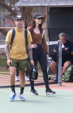 MEAGAN CAMPER and Pete Wentz Playing Tennis in Los Angeles 04/18/2024