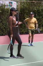 MEAGAN CAMPER and Pete Wentz Playing Tennis in Los Angeles 04/18/2024