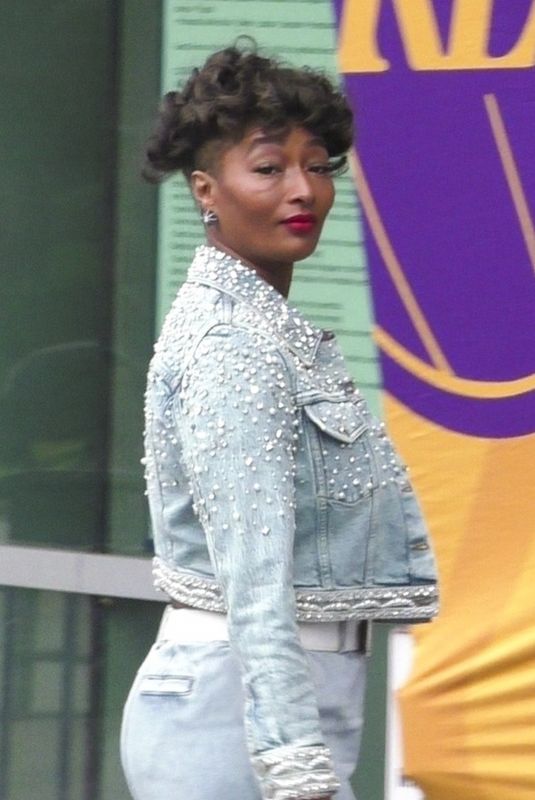 MEGAN THEE STALLION Arrives at Lakers Game at the Crypto.com Arena in Los Angeles 04/25/2024
