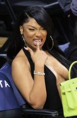 MEGAN THEE STALLION at LA Lakers vs Minnesota Timberwolves Game at Crypto.com Arena in Los Angeles 04/07/2024