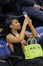 MEGAN THEE STALLION at LA Lakers vs Minnesota Timberwolves Game at Crypto.com Arena in Los Angeles 04/07/2024