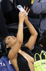 MEGAN THEE STALLION at LA Lakers vs Minnesota Timberwolves Game at Crypto.com Arena in Los Angeles 04/07/2024