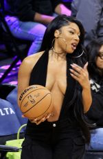 MEGAN THEE STALLION at LA Lakers vs Minnesota Timberwolves Game at Crypto.com Arena in Los Angeles 04/07/2024