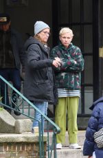MICHELLE WILLIAMS and JENNY SLATE on the Set of Dying for Sex in Brooklyn 04/18/2024