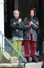 MICHELLE WILLIAMS and JENNY SLATE on the Set of Dying for Sex in Brooklyn 04/18/2024