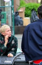 MICHELLE WILLIAMS on the Set of Dying for Sex in Brooklyn 04/17/2024