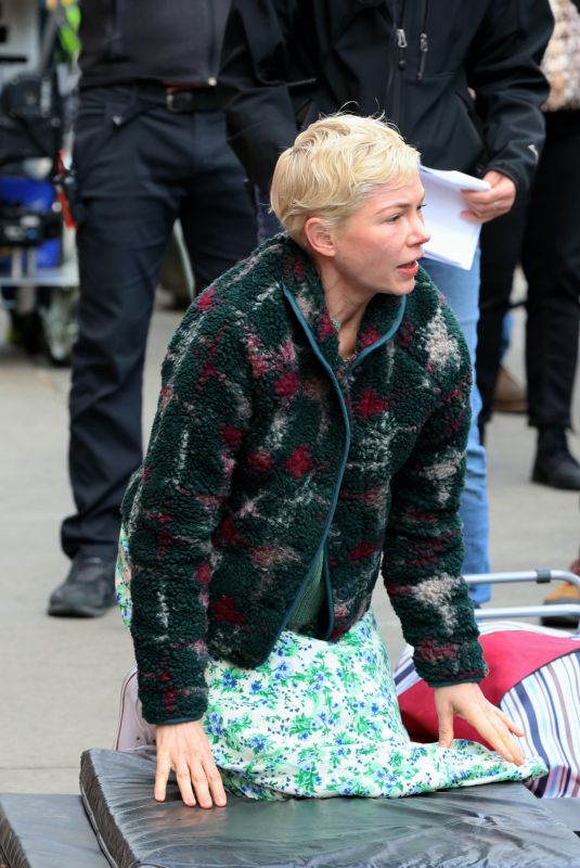 MICHELLE WILLIAMS on the Set of Dying for Sex in Brooklyn 04/17/2024