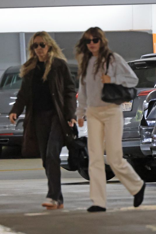 MILEY and TISH CYRUS Heading to a Business Meeting 04/25/2024