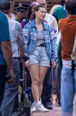 MILLIE BOBBY BROWN on the Set of The Electric State in Atlanta 04/02/2024