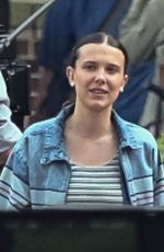 MILLIE BOBBY BROWN on the Set of The Electric State in Atlanta 04/02/2024