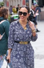 MYLEENE KLASS Arrives at Smooth Radio in London 04/20/2024