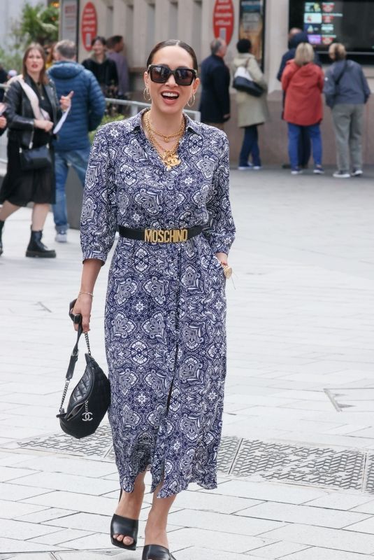 MYLEENE KLASS Arrives at Smooth Radio in London 04/20/2024