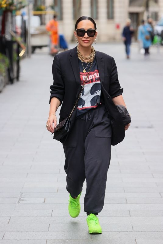 MYLEENE KLASS Arrives at Smooth Radio Studio in London 04/02/2024
