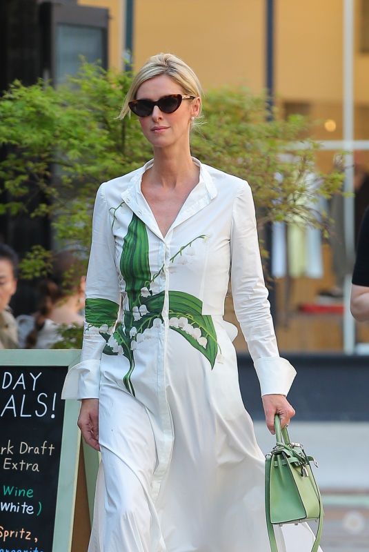 NICKY HILTON in a Floral Dress Out in New York 04/16/2024
