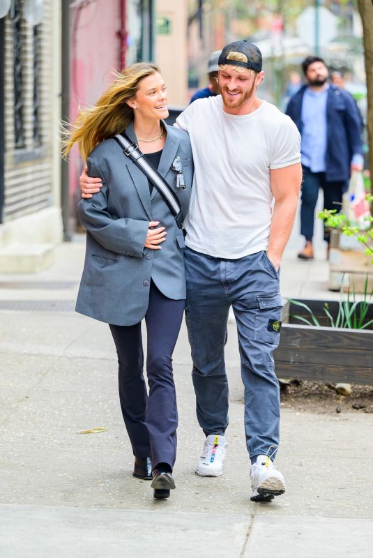 NINA AGDAL and Logan Paul Out Shopping in New York 04/10/2024