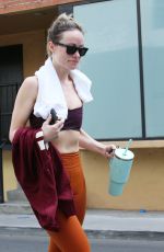 OLIVIA WILDE Leaves Tracy Anderson Method Studio Gym in Studio City 04/04/2024