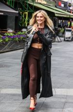 PERRIE EDWARDS Leaves Global Radio Studios in London 04/08/2024