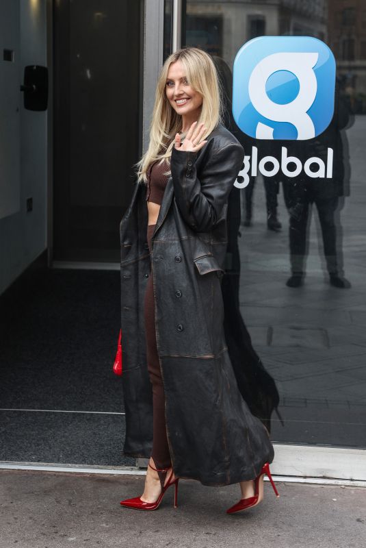 PERRIE EDWARDS Leaves Global Radio Studios in London 04/08/2024